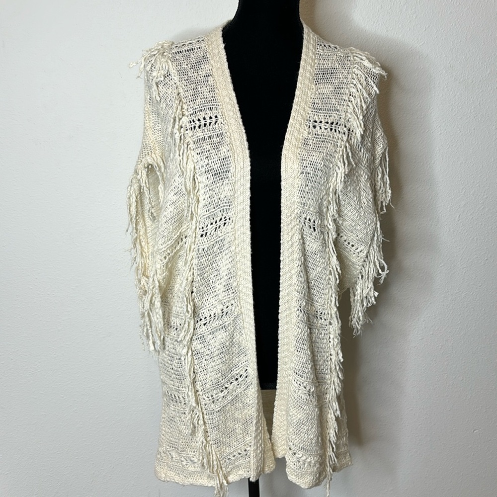 Ariat size Small Wrap It Up fringed open cardigan